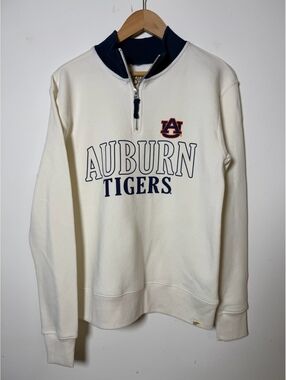 Blue 84 Auburn Tigers Cream Quarter Zip Sweatshirt Men’s medium